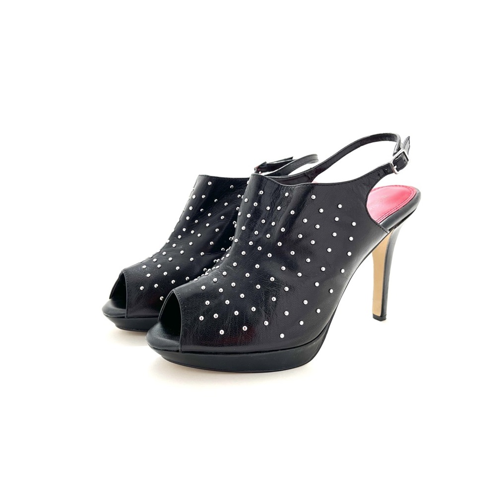 White House Black Market Women’s Size 10 Booty Heels Black, open toe, sling back